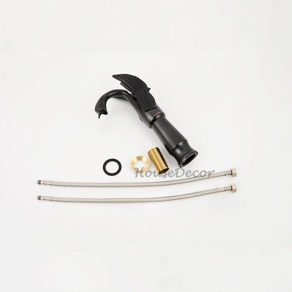 Black Brass bath shower mixer tap deck mounted design detail view