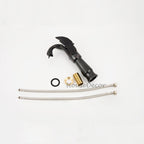 Black Brass bath shower mixer tap deck mounted design detail view