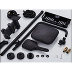 Black bath shower mixer tap handheld shower set additional view