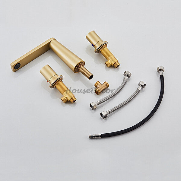 Modern bath shower mixer tap 3 hole installation additional view