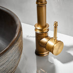Antique Brass bath shower mixer tap deck mounted design additional view