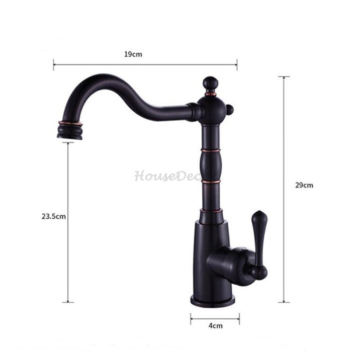 Black Brass bathroom basin mixer tap swivel spout additional view