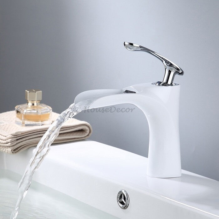 Modern bath shower mixer tap waterfall spout additional view