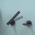 Gold Stainless Steel toilet paper holder swivel spout detail view