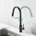 Modern kitchen sink mixer tap pull out spray additional view