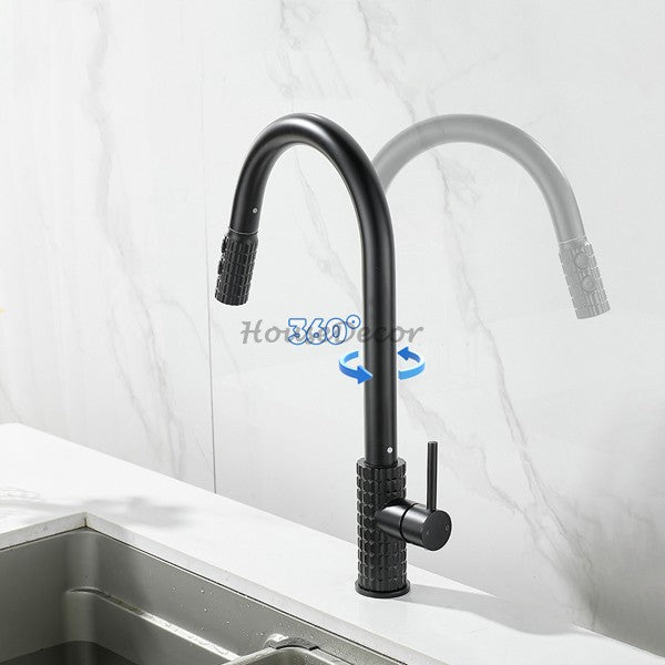 Modern kitchen sink mixer tap pull out spray additional view