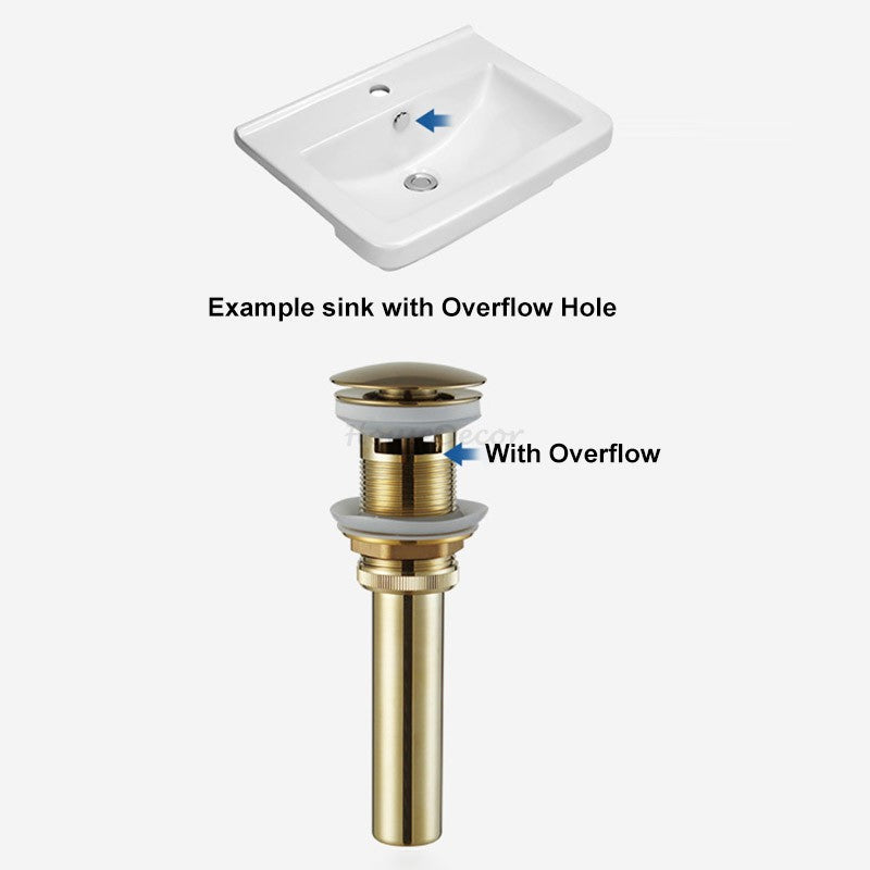 Brushed Gold basin waste detailed product view detail view