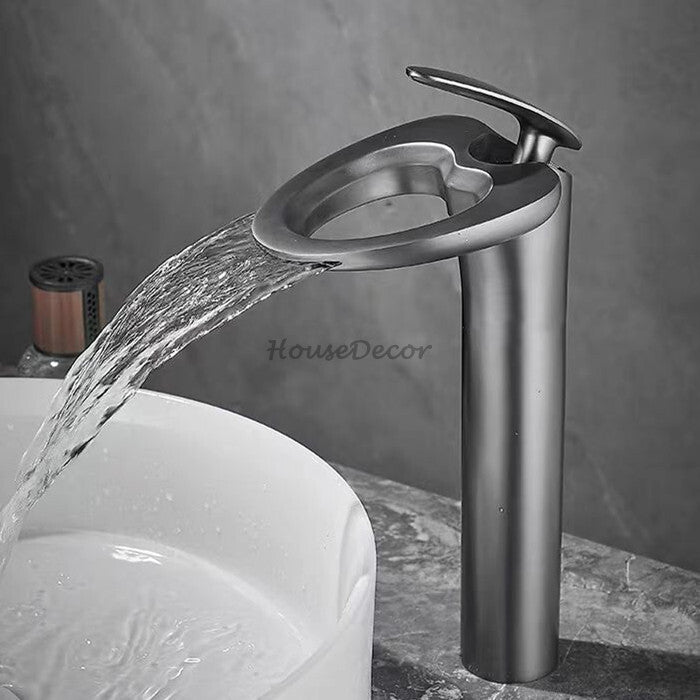 Modern bath shower mixer tap waterfall spout additional view