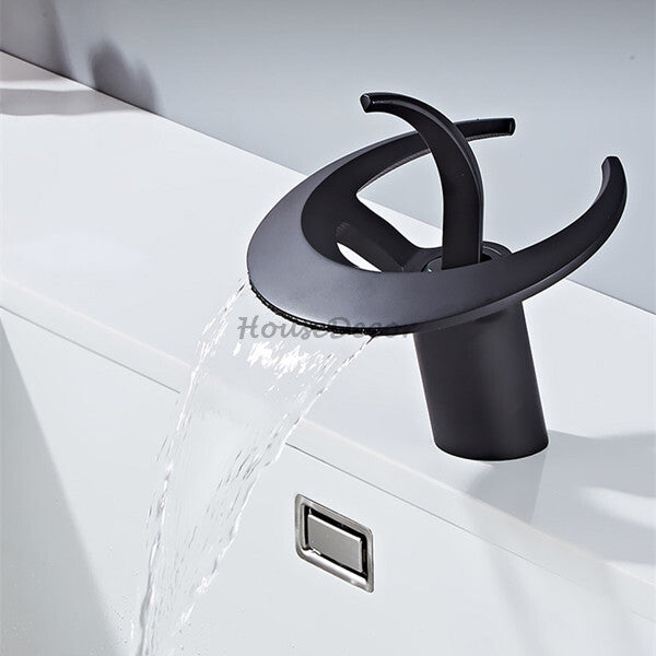 Modern bath shower mixer tap waterfall spout additional view