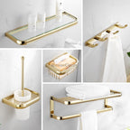 Gold toilet brush holder detailed product view main view