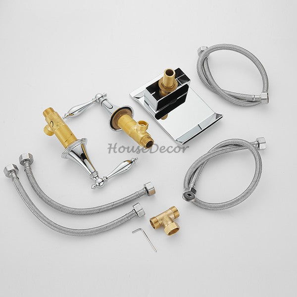 Modern bath shower mixer tap waterfall spout additional view