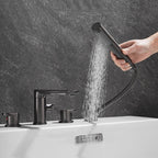 Modern bath shower mixer tap 3 hole installation additional view