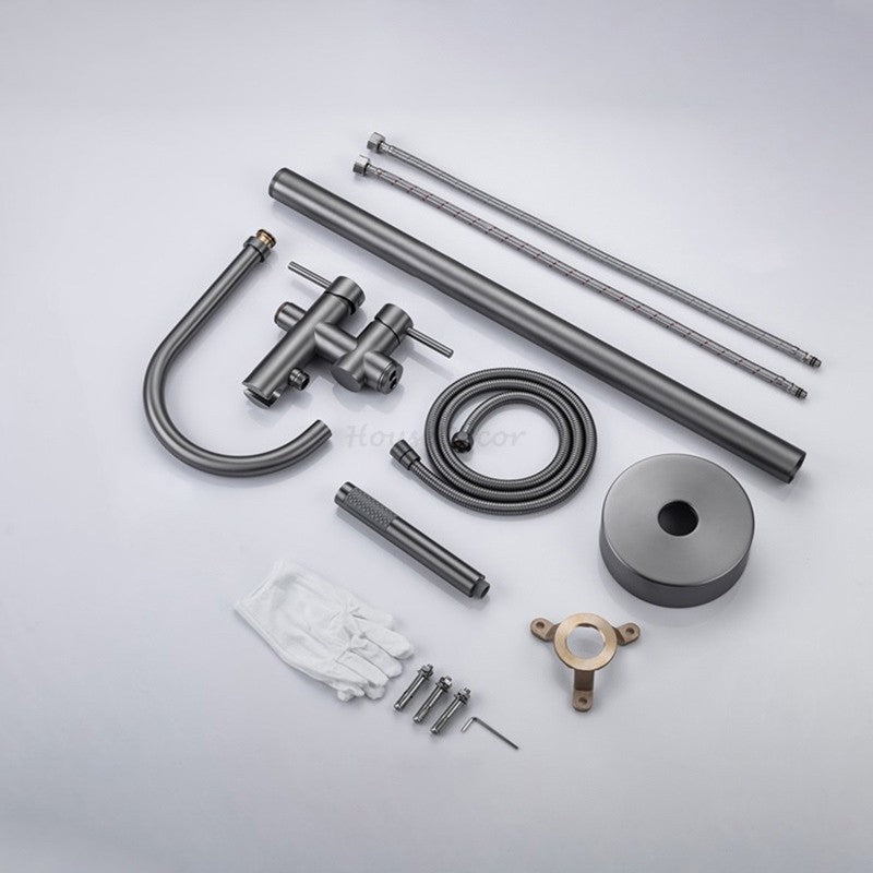 Modern bath shower mixer tap floor mounted design additional view