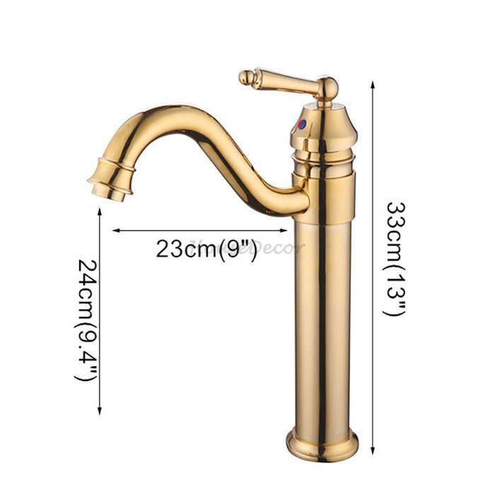 Gold bath shower mixer tap swivel spout additional view