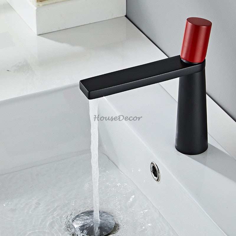 Modern bath shower mixer tap single lever control detail view