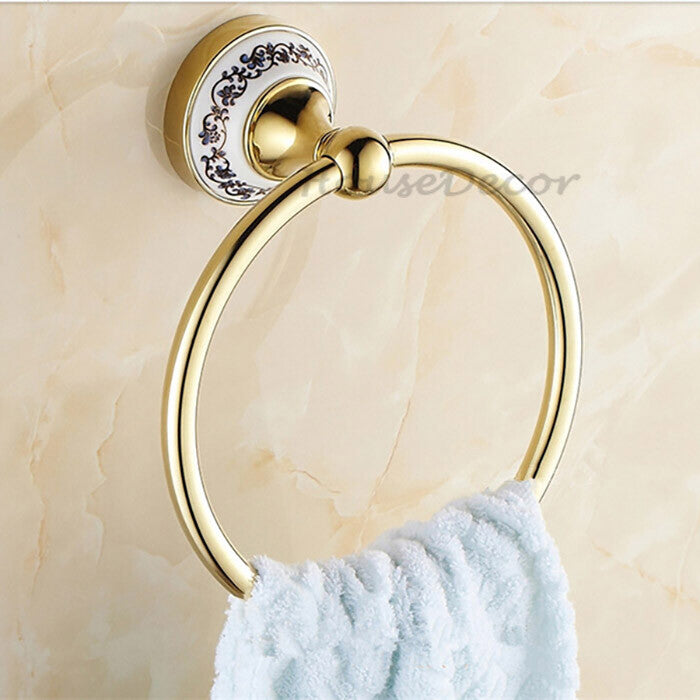Gold Ceramic towel ring detailed product view main view