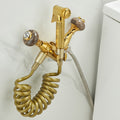 Gold home product handheld shower set detail view