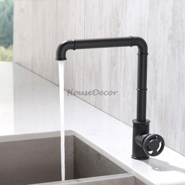 Modern Brass kitchen sink mixer tap swivel spout additional view