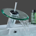 Chrome bath shower mixer tap waterfall spout main view