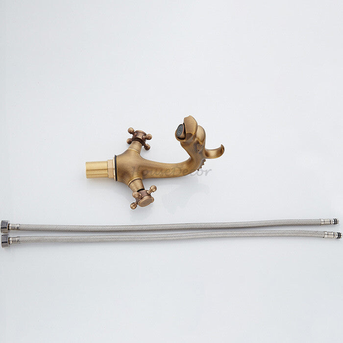 Antique Brass bath shower mixer tap detailed product view additional view