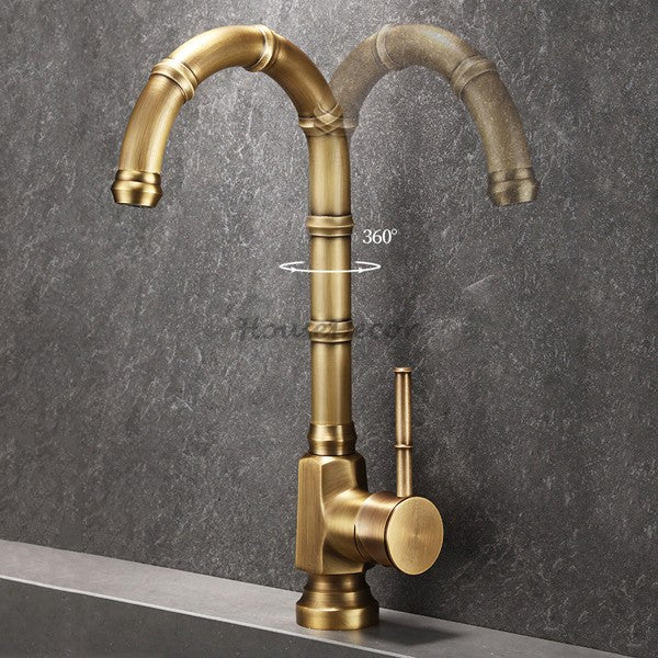 Modern Brass bath shower mixer tap swivel spout detail view