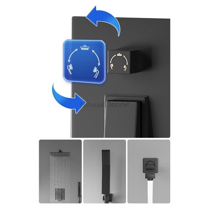 Modern bath shower mixer tap 3 hole installation additional view