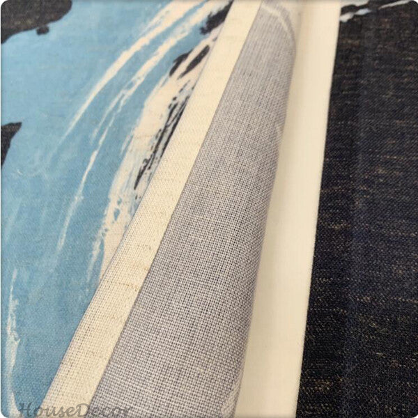 Blue Fabric doorway curtain room divider design additional view