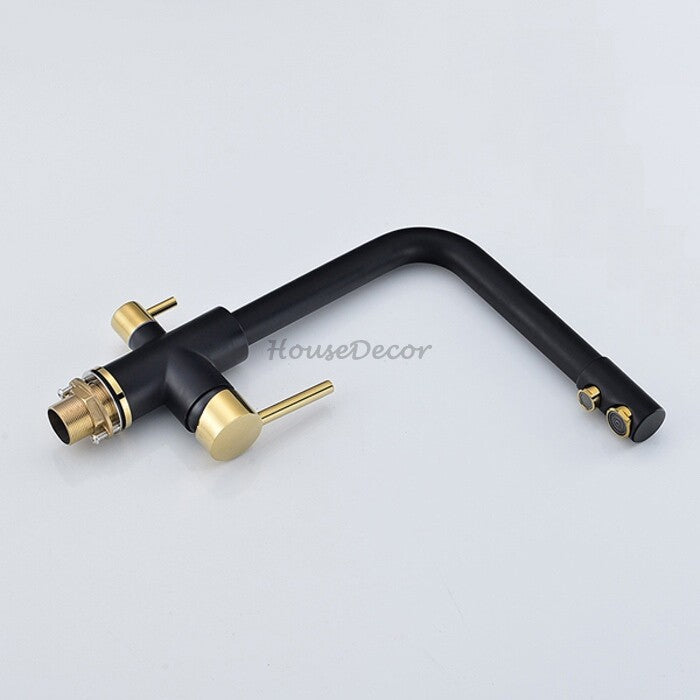 Modern kitchen sink mixer tap swivel spout additional view