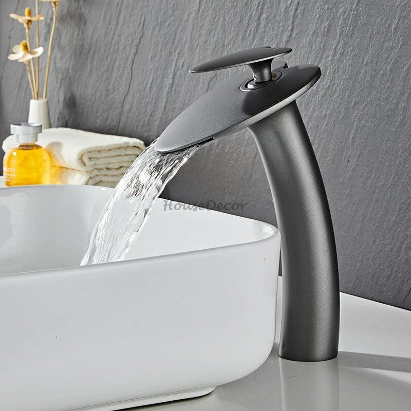 Modern bath shower mixer tap waterfall spout additional view