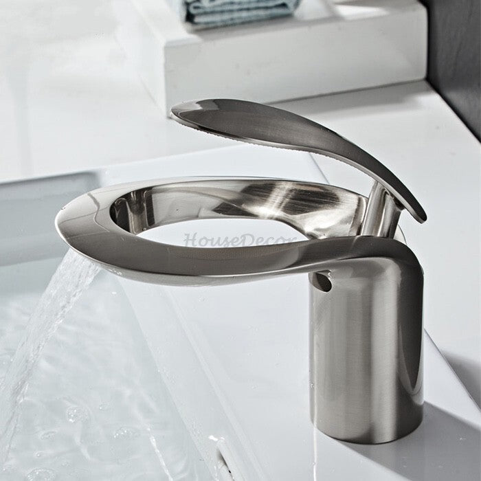 Modern bath shower mixer tap waterfall spout additional view