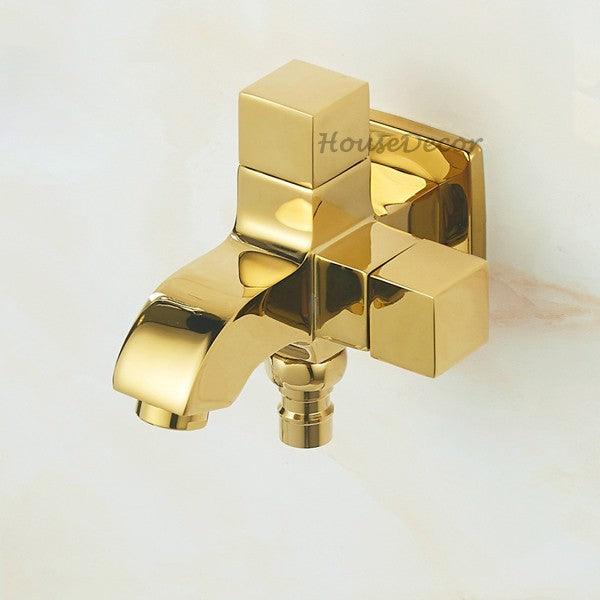Gold utility faucet wall mounted design main view