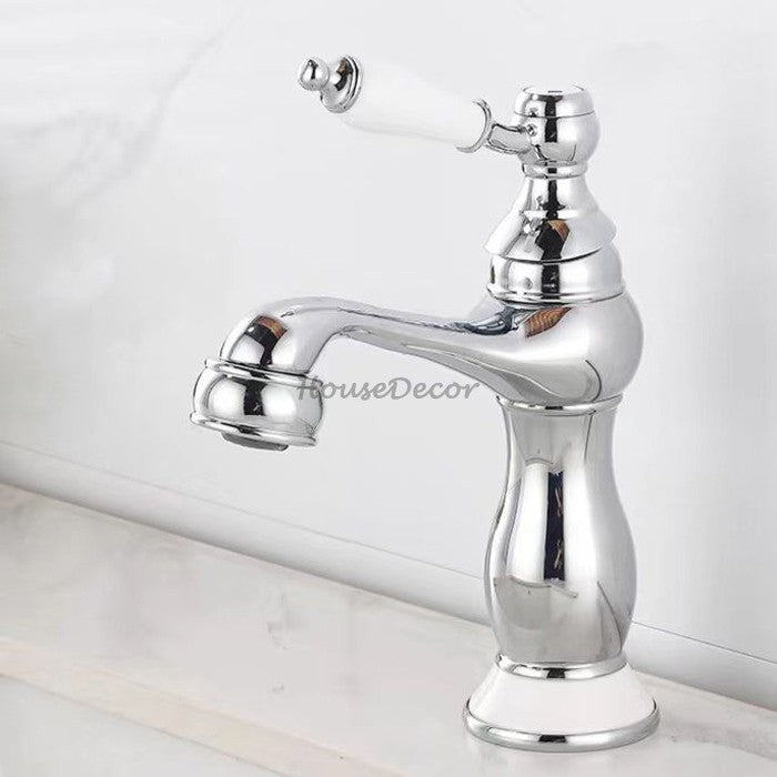 Brass bath shower mixer tap single lever control detail view
