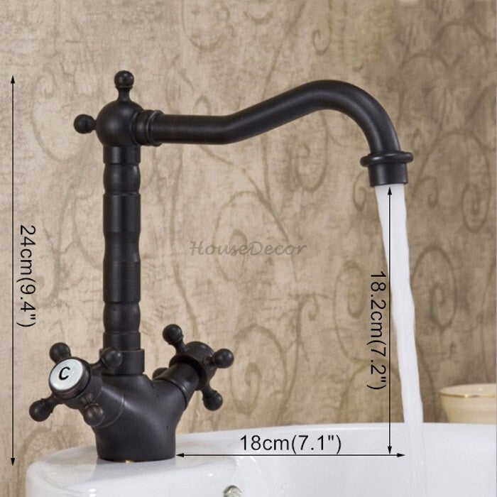 Black Brass faucet swivel spout detail view