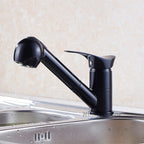 Black bath shower mixer tap pull out spray additional view