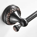 Black Brass toilet paper holder wall mounted design detail view