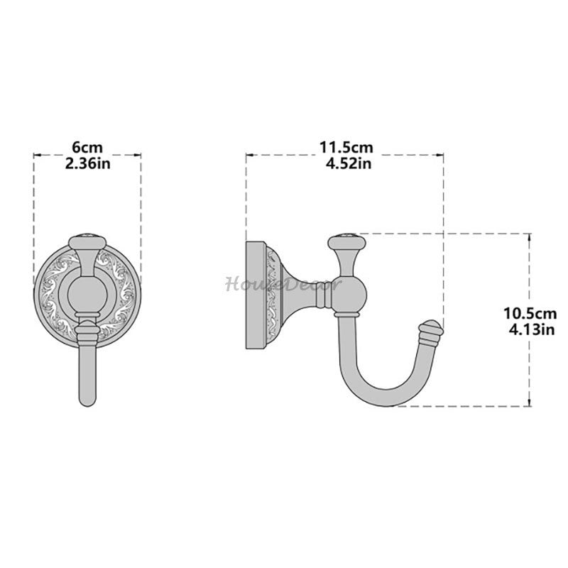 Antique Brass towel rack detailed product view additional view