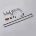 Modern kitchen sink mixer tap swivel spout additional view