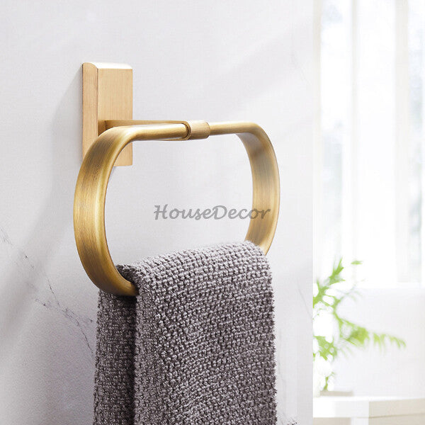 Modern Brass towel ring detailed product view additional view
