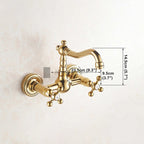 Gold Brass kitchen sink mixer tap swivel spout additional view