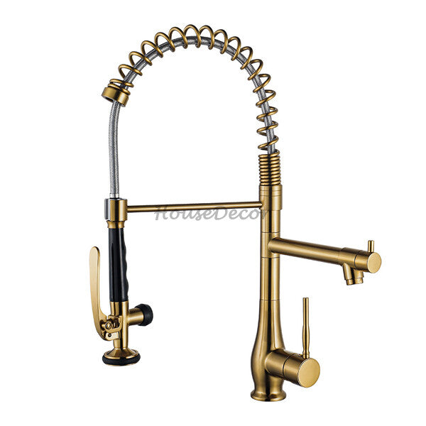 Modern kitchen sink mixer tap swivel spout main view