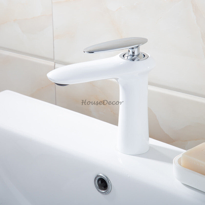 Modern bath shower mixer tap deck mounted design detail view
