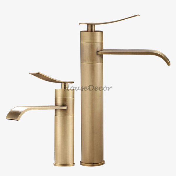 Modern Brass bath shower mixer tap waterfall spout main view