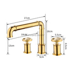 Modern Brass bath shower mixer tap dual handle control additional view