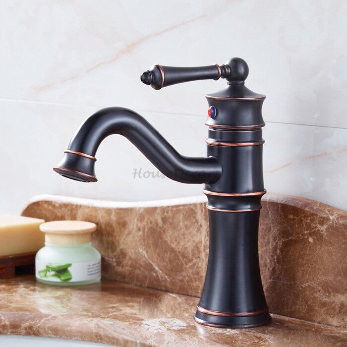 Black Brass bath shower mixer tap swivel spout main view