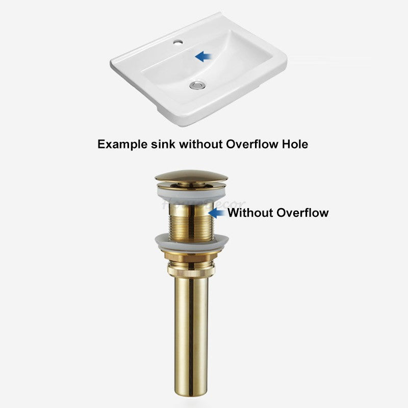 Brushed Gold basin waste detailed product view detail view