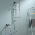 Modern Brass shower head handheld shower set detail view