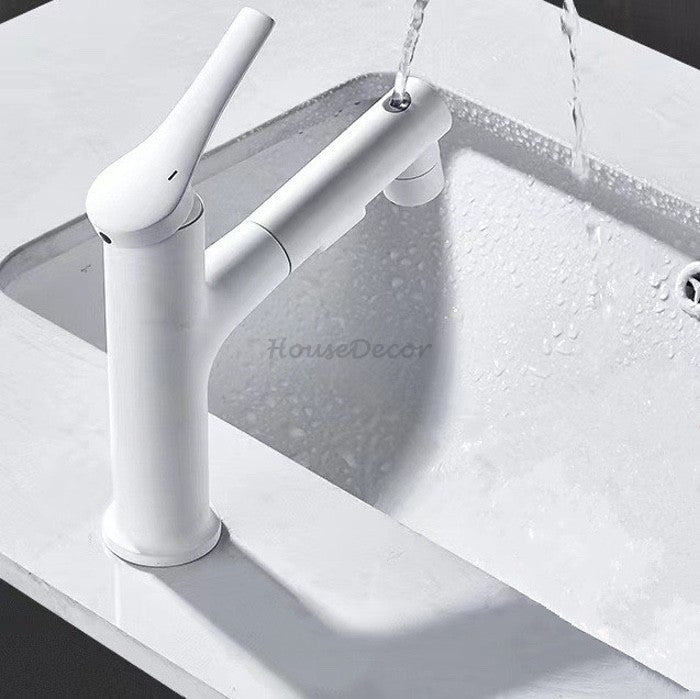 Modern kitchen sink mixer tap pull out spray main view