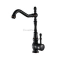 Black kitchen sink mixer tap swivel spout main view