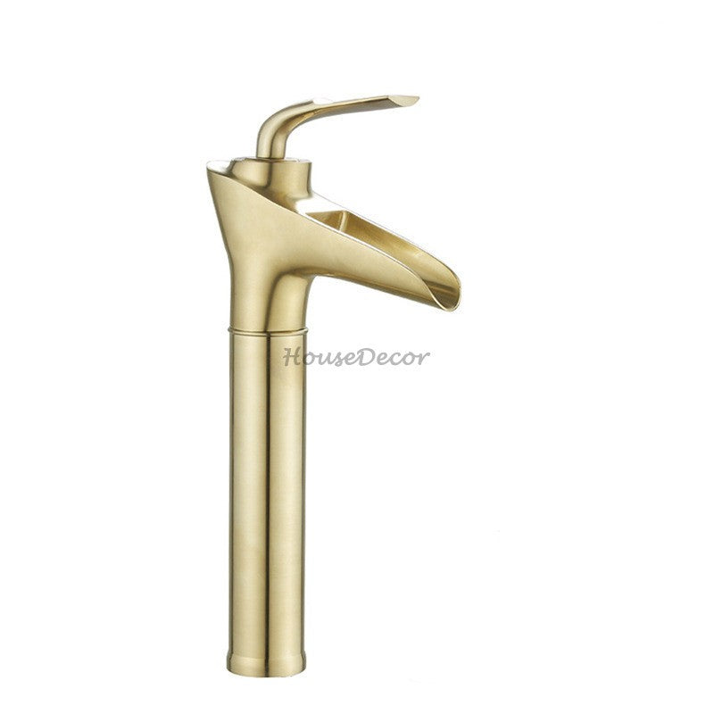 Antique Brass bath shower mixer tap waterfall spout additional view