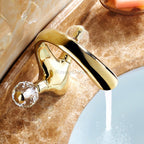 Gold bath shower mixer tap detailed product view detail view